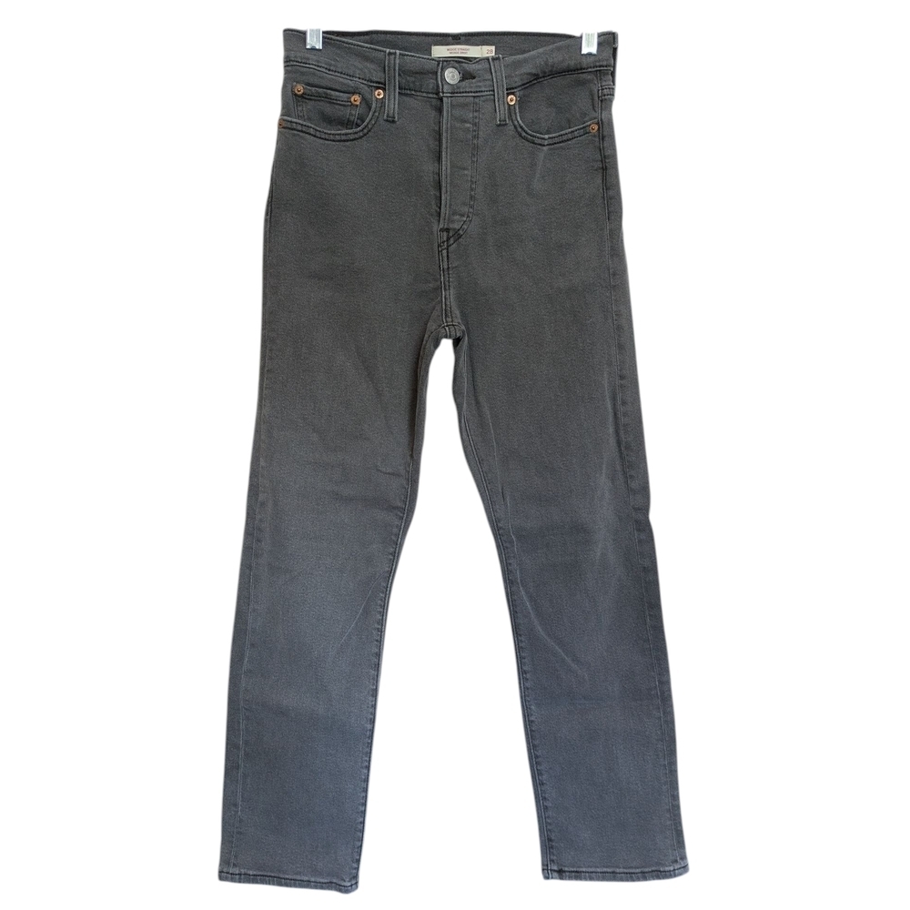 Levi's Wedgie Straight Gray High Rise Jeans Size 28